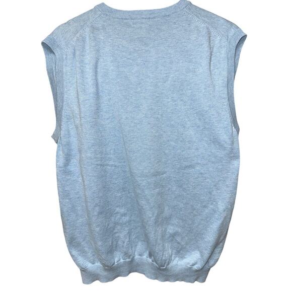 Brooks Brothers 346 Men’s Sleeveless Vest Supima Cotton Blue Large casual preppy - Picture 2 of 8